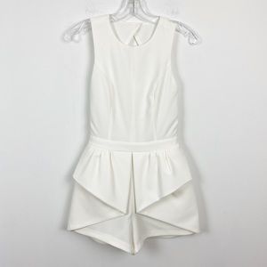 Pink Stitch White Open back Romper size 2